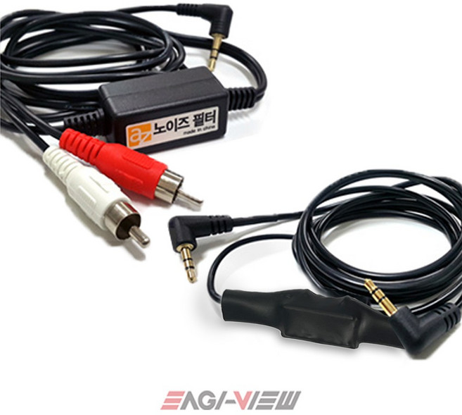 AUX 3.5 /RCA/스테레오/노이즈필터 카오디오 잡음제거 케이블, AUX 3.5 노이즈필터, 1개