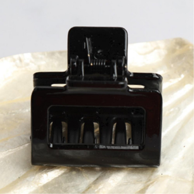 반묶음 올림머리 사각 미니 집게핀 헤어집게핀 반머리핀 반묶음핀 옆머리핀, 10개, 블랙(i)