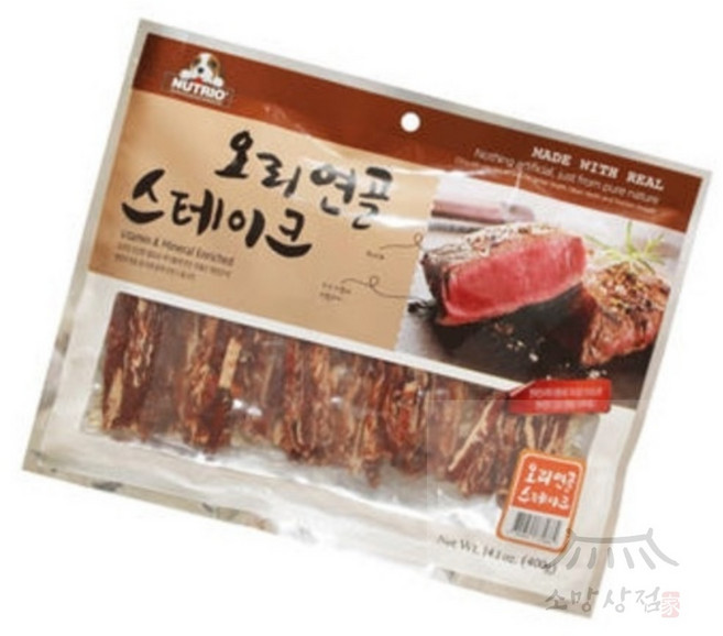 소망상회 뉴트리오 오리 연골 스테이크 400g 대용량 강아지 간식 대용량간식