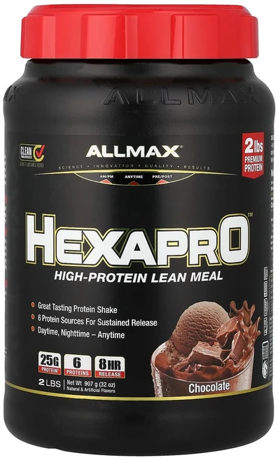 올맥스 헥사프로 고-단백질 린 밀 단백질 보충제 초콜릿, 1개, 907g - 쿠팡