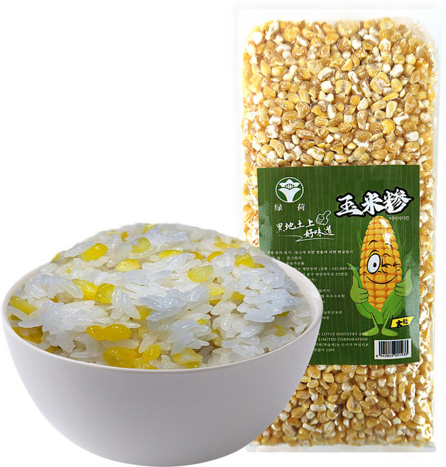 (배터짐) 녹허흑토 콘그릿츠 연변 (대사이즈알) 찰옥수수쌀 옥수수쌀, 1개, 1kg