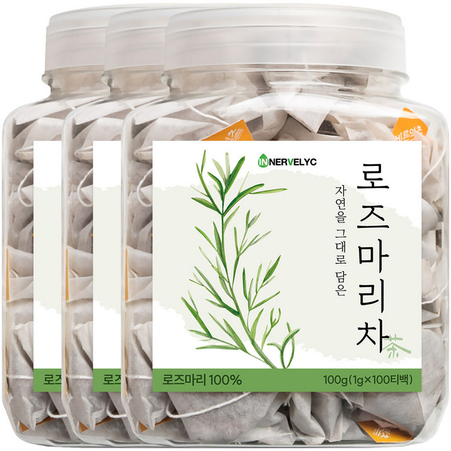 이너블릭 로즈마리차 1500만 티백 판매 돌파 PLA 친환경 필터, 1g, 100개입, 3개