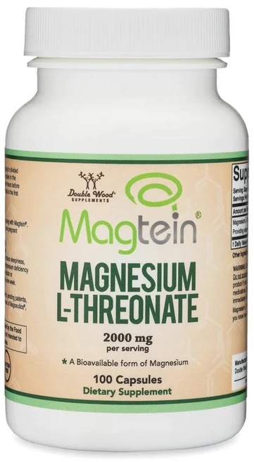 더블우드 마그테인 마그네슘 L-트레오네이트 2000mg 캡슐, 100정, 2개 - 쿠팡