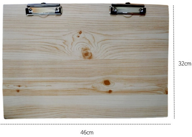 가로형 더블클립 클립보드메뉴판 A3 고급 클립보드 원목, 단일제품