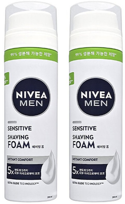 니베아 맨 센서티브 쉐이빙 폼 200ml X 2개