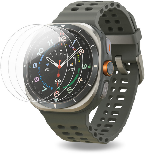 다이아큐브 스마트워치 9H PET 유리코팅 액정보호필름 2025 갤럭시워치 울트라 47mm 간편부착 3P, 3개