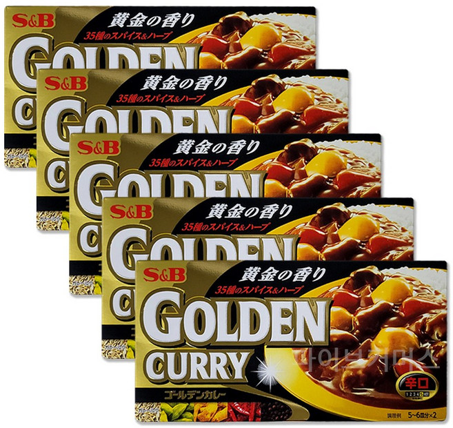에스앤비 골든카레 매운맛, 198g, 5개