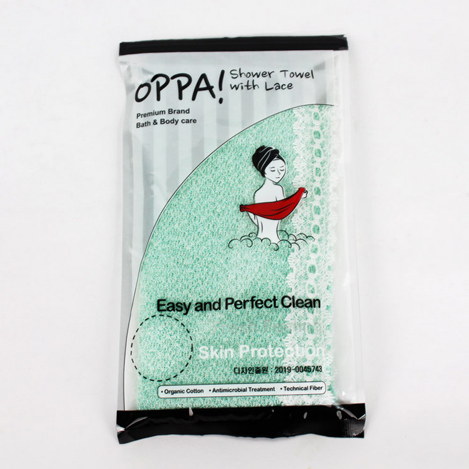 욕실용품 OPPA 프리미엄 각질제거 순면 샤워타올 때타월, 1개, 1개입