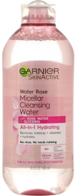 가르니에 스킨액티브 워터 로즈 미셀라 클렌징 400ml Water Rose Micellar Cleansing with Glycerin, 1개 - 쿠팡