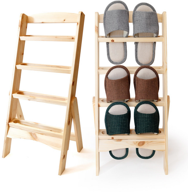 레이첼 원목 빈티지 거실 실내화거치대, 선택1.내추럴, 내추럴, 1개
