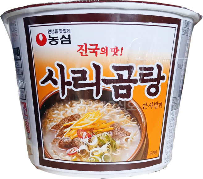 농심 사리곰탕 컵라면 큰사발 111g, 4개