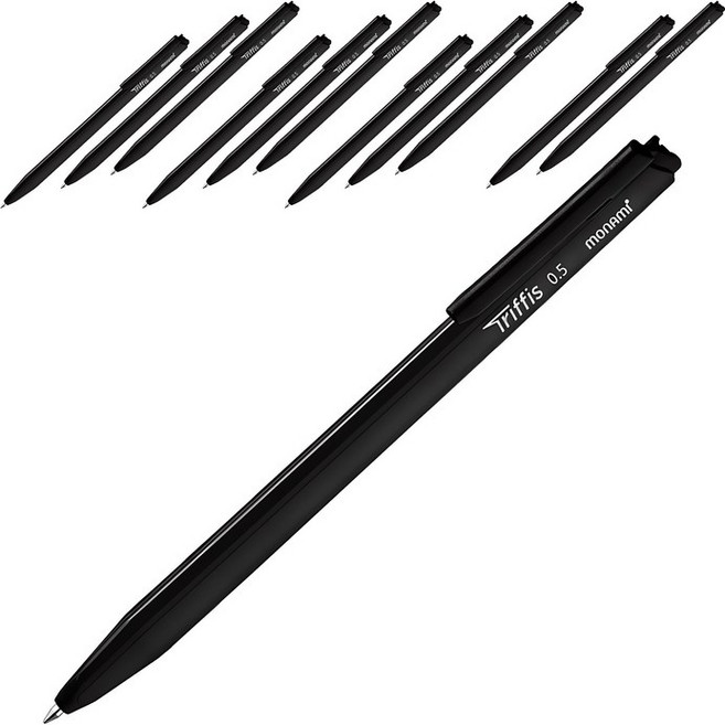 모나미 트리피스 볼펜 0.5mm, 블랙, 60개