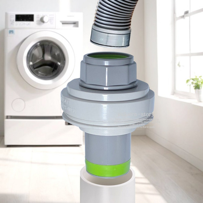 세탁기 싱크대 세면대 배관겸용 하수구트랩 베란다 화장실 하수구 냄새제거 차단 배수구트랩 악취 벌레 커버 덮개, 1개