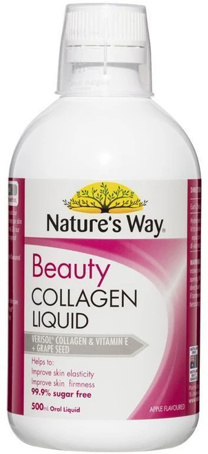 호주 직구 네이쳐스 웨이 예쁜 사과맛 피부 가수분해 콜라겐 펩타이드 포도씨 비타민 E 복합 영양제 500ml, 1개 - 쿠팡