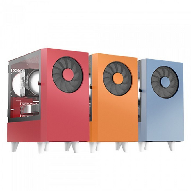 마이크로닉스 EM1-Woofer 시그니처 에디션 (팝핀 레드) 미니타워 컴퓨터 케이스, 1