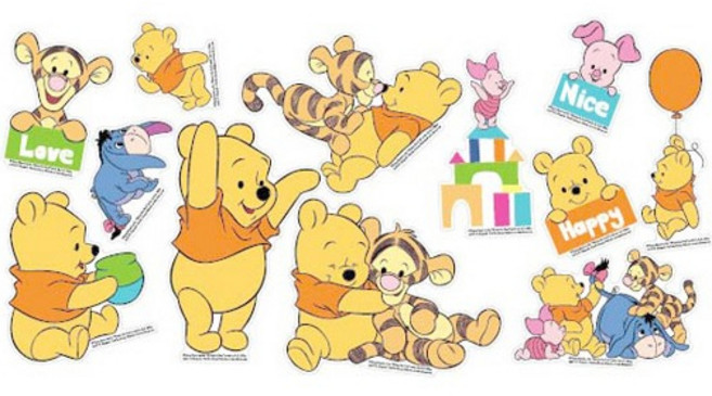 디즈니 캐릭터 포인트 방수 캐리어스티커 여행가방 데코 DIY, SK22-C.푸팩