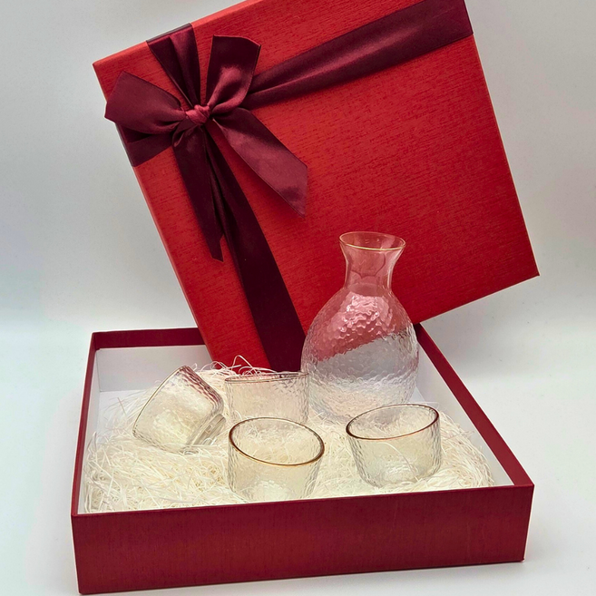 잔집사 골드림 소주잔 술잔세트 골드림 유리잔 사케잔 위스키잔 집들이선물 홈술잔, 골드림술잔set(잔4+술병1), 1세트