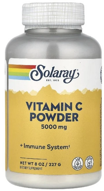 솔라레이 아스코르빈산 비타민C 분말 227g 이뮨 비타민씨, 솔라레이 Solaray, 비타민C 분말, 227g 8o, 1개 - 쿠팡