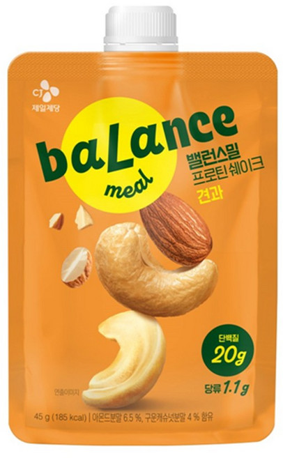 밸런스밀 프로틴쉐이크 견과 45g x 8개