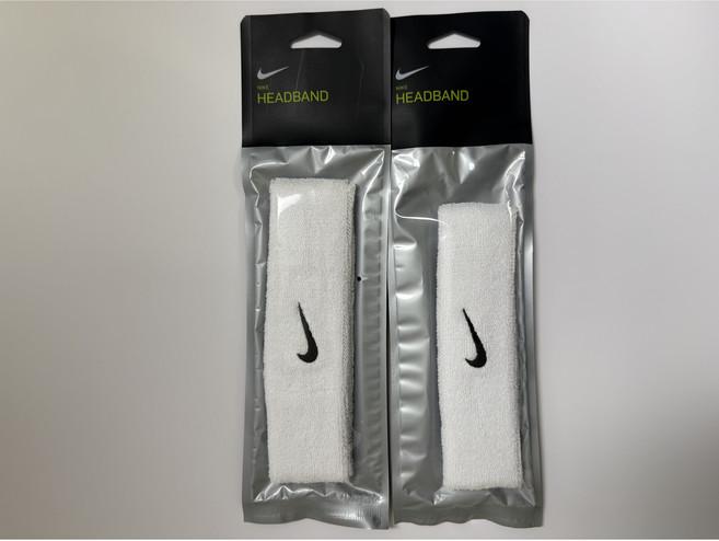 나이키 스우시 헤어 밴드 러닝 헬스 AC2285-101 국내매장판, 화이트, 1개