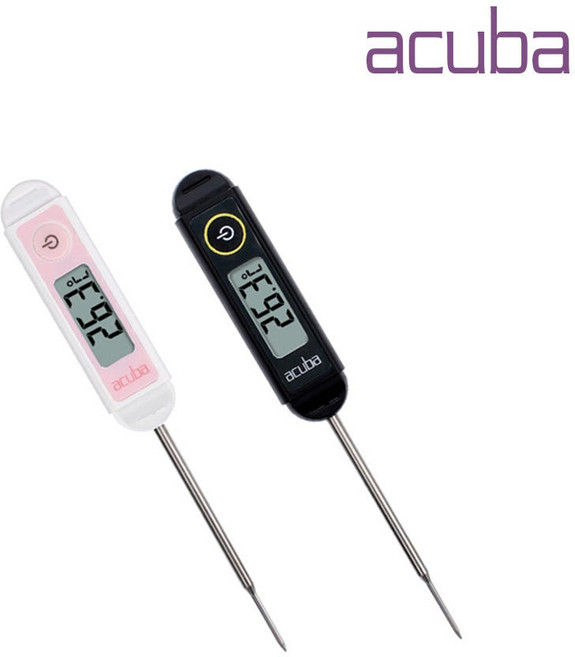 아쿠바 미니미 방수 탐침온도계 CS-102 식품용 디지털 탐침센서 조리용온도계 화이트, 1개