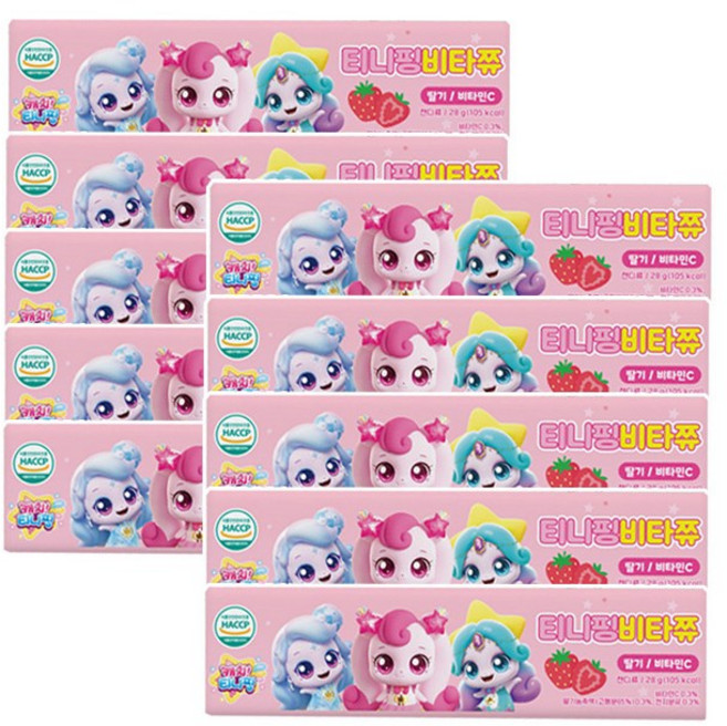 캐치티니핑 비타쮸 딸기맛, 10개, 28g