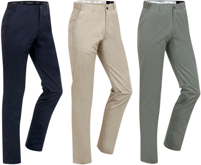 여름 남자 일자 스판 면바지 중년 남성 50대 구김없는 베이지 카키 검정