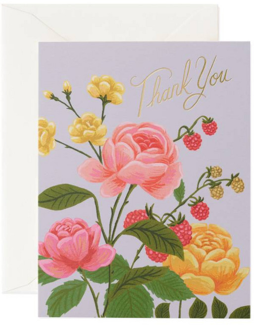 라이플페이퍼 Roses Thank You Card 감사 카드, 단품
