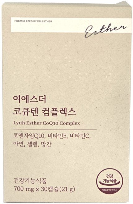 기타 에스더포뮬러 여에스더 코큐텐 컴플렉스 700mg x 30캡슐 3박스, 30정