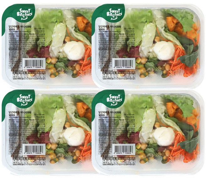 스윗밸런스 당근라페 리코타+파스타 샐러드, 200g, 4개