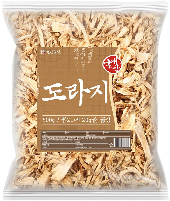 건강중심 국산 말린 도라지 건도라지, 1개, 500g