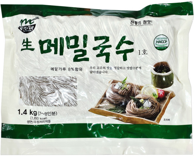 면다해 생 메밀국수, 1.4kg, 2개