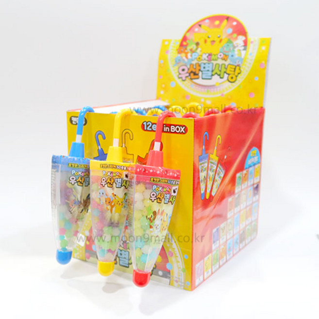포켓몬 우산 별사탕 1박스 12개입 (포켓몬스티커가 들어있어요), 12개, 30g