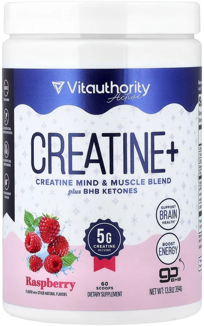 Vitauthority 활성 크레아틴+ 라즈베리 394g13.9oz141561원산지:기타, 1개, 1개 - 쿠팡