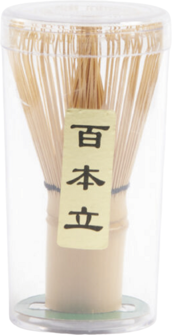 【依歐依食品】百本立 日式竹製茶筅 抹茶專用 茶刷 96根細穗 刷出綿密泡沫, 1個, 原木色