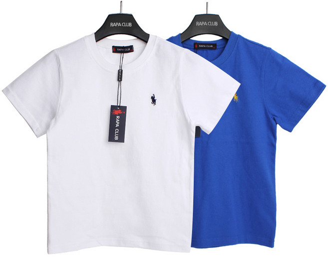 라파클럽 20수 아동 라운드 반팔 티셔츠(2장 세트)