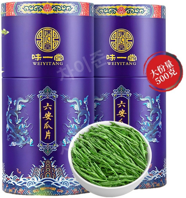 육안과편 500g 중국 녹차 특급 농향형 명전 안후이 녹차엽 춘차, 1개입, 1개