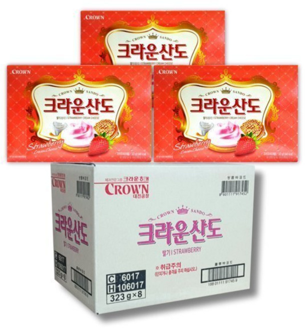 크라운산도 딸기 323g, 2.584kg, 1개