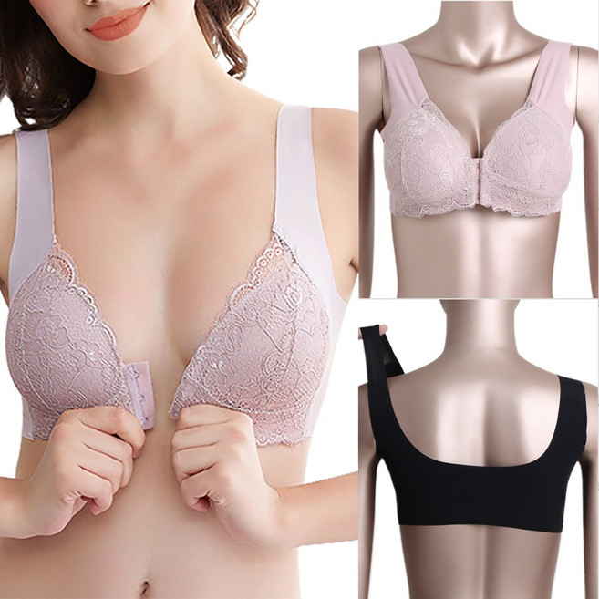 이너피아 노라인 앞후크 브라 55~99 빅사이즈 브라 편한 노와이어 브라