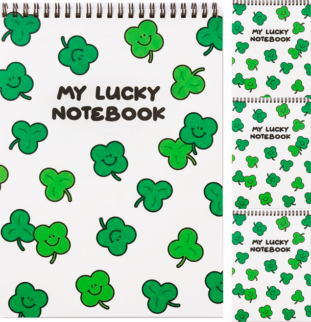 [무해해] 해피 귀여운 무지 초등 종합장 40매 4개입, 클로버, 1세트