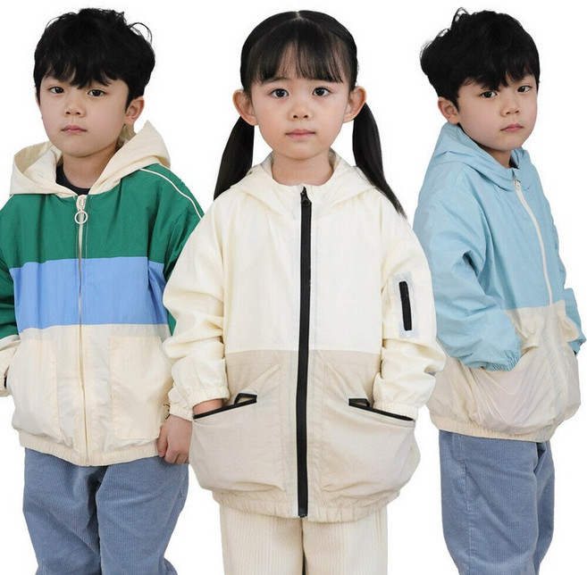 아동용 멀티포켓 바람막이 점퍼