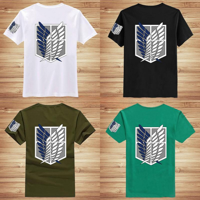 진격의 거인 자유의 날개 조사병단 반팔 티셔츠 애니메이션 굿즈