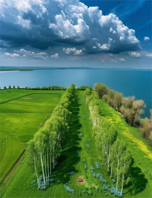 자작나무 숲 바다 풍수 조각퍼즐 재물 모으는 명당도 푸른 하늘 구름 바다 풍경화 금전운에 좋은 컬렉션 직소퍼즐 300 500 700 1000피스, 자작나무 숲 바다 퍼즐11, 1개