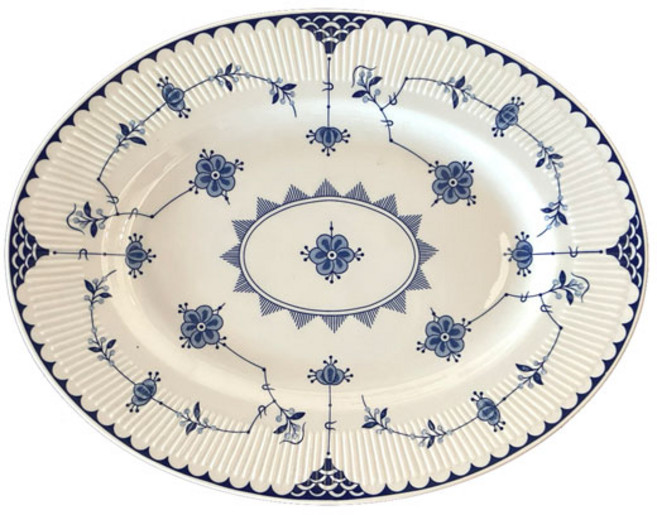 존슨브라더스 블루덴마크 타원 접시 30cm, 1개