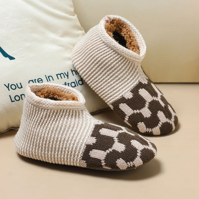 비비드 벌브 실내용 양털 논슬립 덧신 슬리퍼