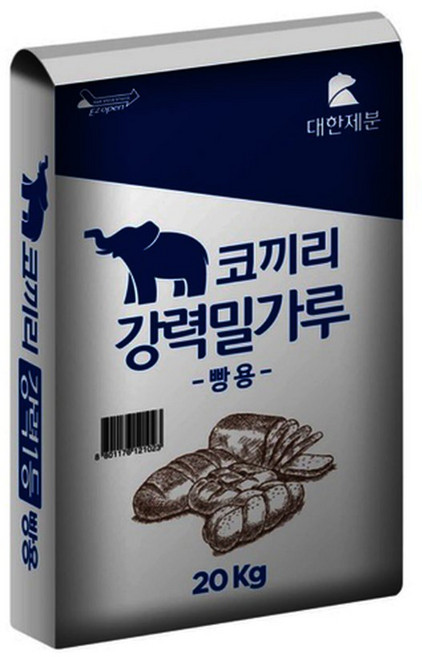 대한제분 곰표 코끼리 빵용 강력 밀가루 20kg 1개