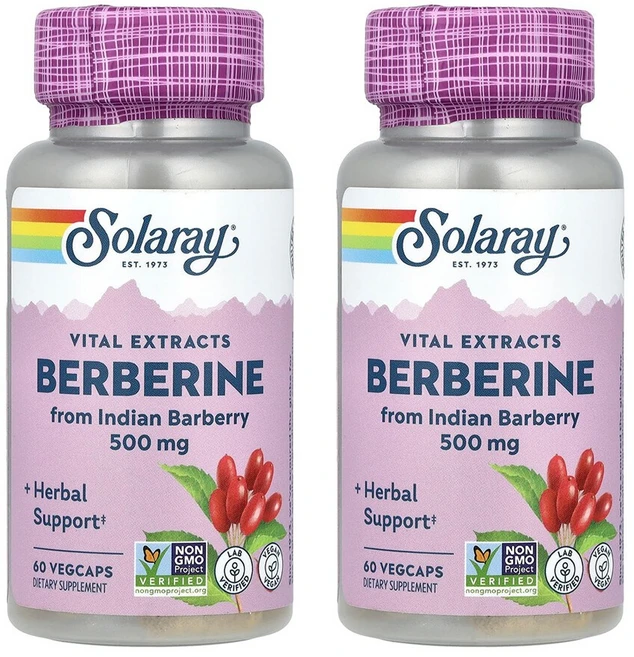 솔라레이 2개X 베르베린 500mg 베지 캡슐 60정, 2개, SOR47705-2 - 쿠팡