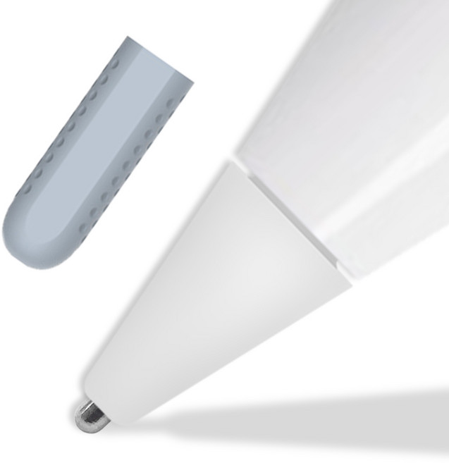 네츄럴파크 애플펜슬 트리오 반영구 샤프 펜촉, 3. 화이트실버 미들+보호캡(색상랜덤), 1세트