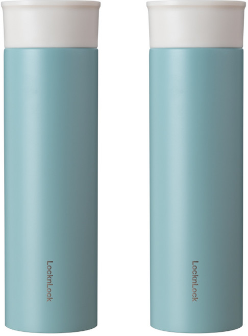 락앤락 슬림핏 스크류 텀블러, 2개, 400ml, 민트