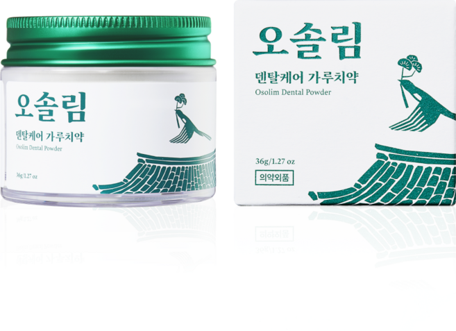 오솔림 덴탈 케어 가루치약 시부모님 어른 선물 시린이 완화 잇몸 염증 입냄새 개선 의약외품 인증, 1개, 36g